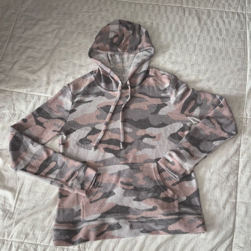 FLEECE CAMO HOODIE MED